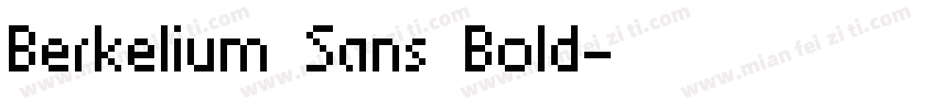 Berkelium Sans Bold字体转换